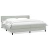 vidaXL Sommier &agrave; lattes de lit et matelas gris clair 180x210cm velours