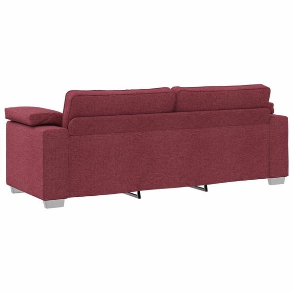 vidaXL Canap&eacute; Bordeaux 219 x 77 x 82 cm tissu