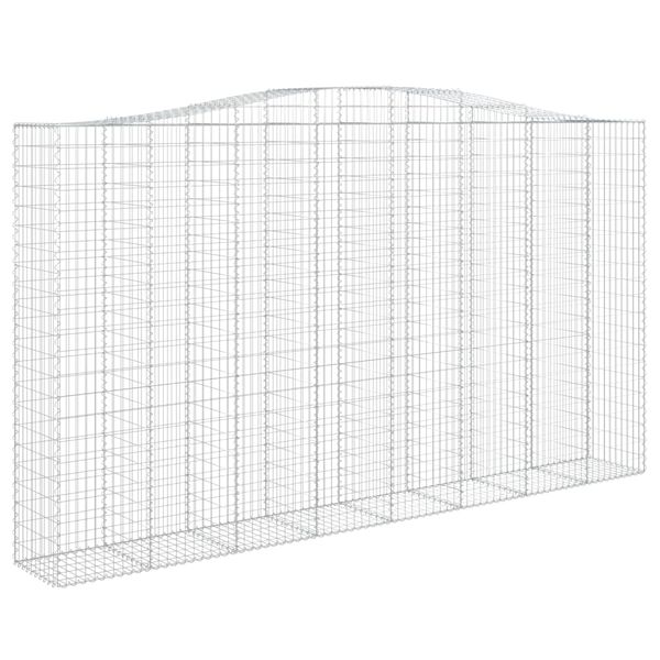 vidaXL Paniers &agrave; gabions arqu&eacute;s 10 pcs 400x50x220/240 cm Fer galvanis&eacute;