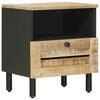 vidaXL Table de chevet Naturel 40 x 33 x 46 cm Bois de mangue massif