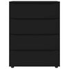 vidaXL Armoires de rangement 2 pcs Noir 80 x 48 x 105 cm