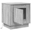 vidaXL Cabinet de chevet Gris 44 x 34,5 x 45 cm Bois d'ing&eacute;nierie