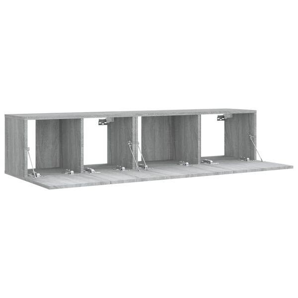 vidaXL Ensemble de meubles TV 2 pcs Sonoma gris Bois d'ing&eacute;nierie