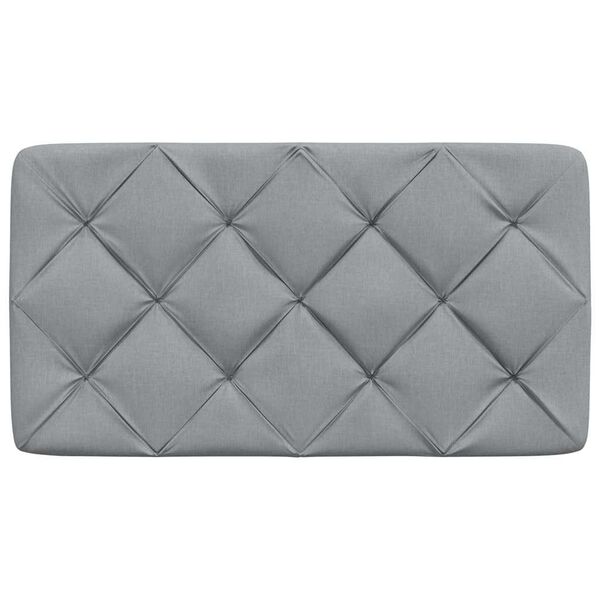 vidaXL Coussin de t&ecirc;te de lit gris clair 90 cm tissu