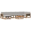 vidaXL Ensemble de canap&eacute;s d'ext&eacute;rieur 8 pcs Naturel et gris clair