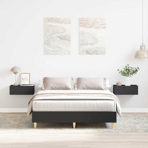 vidaXL Cadre de lit sans matelas noir 120x200 cm