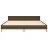 vidaXL Cadre de lit sans matelas marron fonc&eacute; 160x200 cm tissu