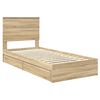 vidaXL Lit de Rangement Ch&ecirc;ne Sonoma 90 x 200 cm Bois d'ing&eacute;nierie