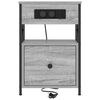 vidaXL Cabinet de chevet avec tiroir 2 pcs Gris Sonoma 40 x 31 x 60 cm
