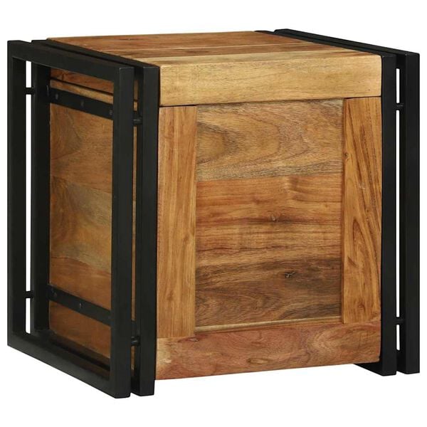 vidaXL Bo&icirc;te de rangement 40 x 40 x 40 cm Bois d'Acacia Massif