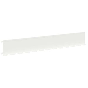 vidaXL Bordure de Pelouse 10 pc 102 x 15 x 4 cm Acier Blanc