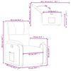 vidaXL Fauteuil inclinable gris clair tissu microfibre