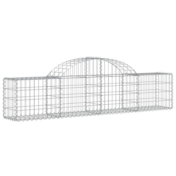 vidaXL Paniers à gabions arqués 25 pcs 200x30x40/60 cm Fer galvanisé