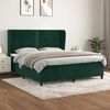 vidaXL Sommier &agrave; lattes de lit et matelas Vert fonc&eacute; 180x200cm Velours