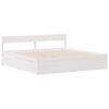 vidaXL Cadre de lit sans matelas blanc 140x190 cm bois de pin massif