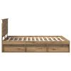 vidaXL Cadre de lit Ch&ecirc;ne artisan 140 x 190 cm Bois de pin massif