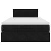 vidaXL Cadre de lit ottoman avec matelas noir 120x200 cm velours