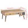 vidaXL Table basse avec tiroirs Bois de manguier massif 105x55x41 cm