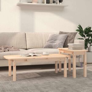 vidaXL Ensemble de tables basses 2 pcs Bois massif de pin