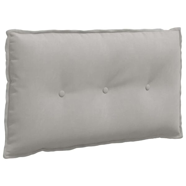 vidaXL Coussin de Dos Gris clair 80 x 50 cm Tissu en microfibre