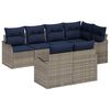 vidaXL Ensemble de canap&eacute; de jardin Gris polyrotin