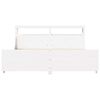 vidaXL Cadre de lit sans matelas blanc 180x200 cm bois massif de pin