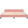 vidaXL Cadre de lit sans matelas rose velours