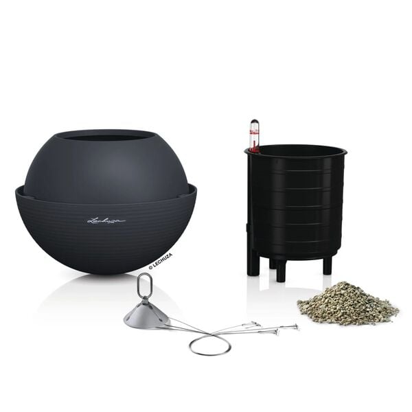 LECHUZA Jardini&egrave;re suspendue BOLA Color 23 ALL-IN-ONE Ardoise