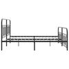vidaXL Cadre de lit métal sans matelas avec pied de lit noir 200x200cm