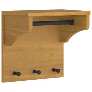 vidaXL Porte-manteau mural SANDNES 43x30x42 cm bois massif pin