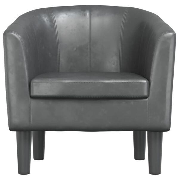 vidaXL Fauteuil gris similicuir