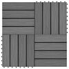 vidaXL Carreau de terrasse Design 3D 11 pcs Gris 30 x 30 cm WPC