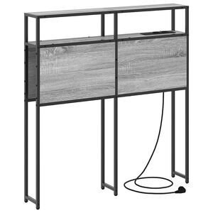 vidaXL T&ecirc;te de lit de rangement Sonoma gris Bois d'ing&eacute;nierie