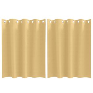 vidaXL Rideaux occultants avec anneaux 2 pcs Beige 140 x 140 cm
