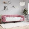 vidaXL Lit de repos rose 100x200 cm velours