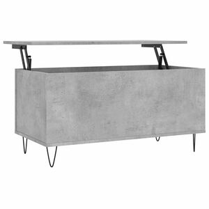 vidaXL Table basse Gris b&eacute;ton 90x44,5x45 cm Bois d'ing&eacute;nierie