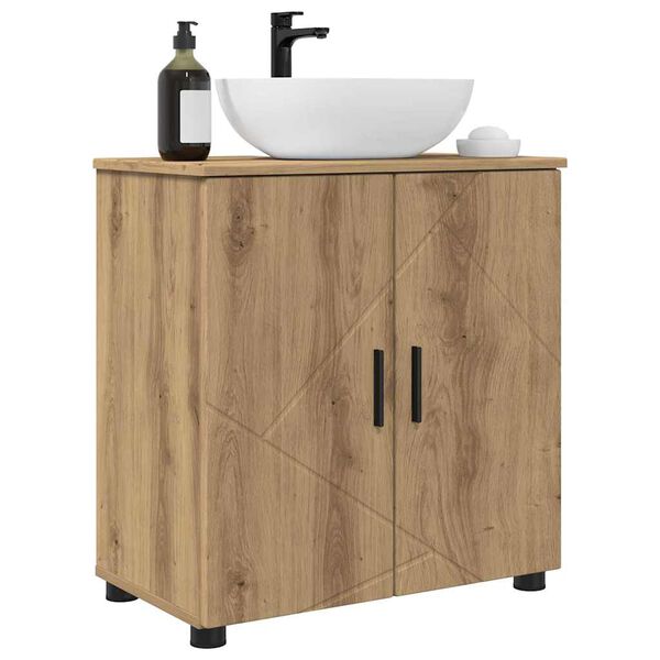 vidaXL Cabinet de salle de bain Ch&ecirc;ne artisanal 61 x 35 x 64 cm