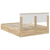 vidaXL Lit de Rangement Ch&ecirc;ne Sonoma 140 x 190 cm Bois d'ing&eacute;nierie
