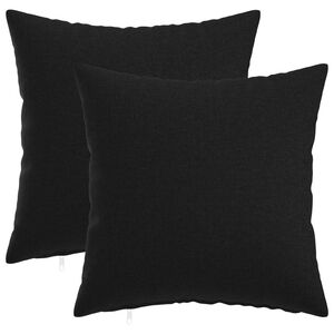 vidaXL Housse de coussin 2 pcs HEERLEN Noir 40 x 40 cm