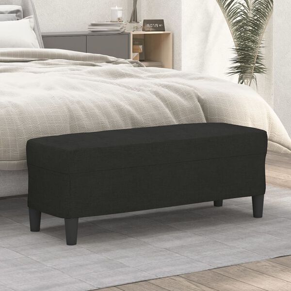 vidaXL Banc Noir 100x35x41 cm Tissu