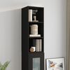 vidaXL Armoire murale Noir 34,5x32,5x90 cm Bois d'ing&eacute;nierie