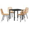 vidaXL Ensemble de salle &agrave; manger pour jardin 5 pc Marron