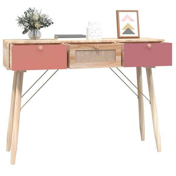 vidaXL Table console avec tiroirs 105x30x75 cm bois d'ing&eacute;nierie