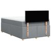 vidaXL Sommier &agrave; lattes de lit avec matelas Gris clair 120x200cm Tissu