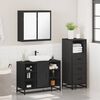 vidaXL Ensemble de meubles salle de bain 3 pcs noir bois d'ing&eacute;nierie