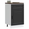 vidaXL Armoire de cuisine Porto noir bois d'ing&eacute;nierie