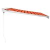 vidaXL Auvent r&eacute;tractable orange et marron 3,5x2,5m tissu et aluminium