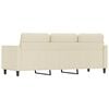vidaXL Canap&eacute; &agrave; 3 places Cr&egrave;me 180 cm Similicuir