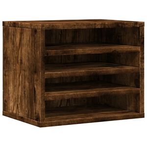 vidaXL Organisateur de bureau ch&ecirc;ne fum&eacute; 36x26x29,5 cm