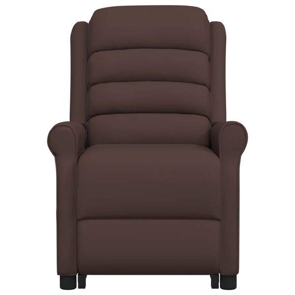 vidaXL Fauteuil de massage Marron Similicuir